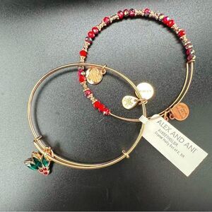 Alex and Ani NWT Crystal Holly Set of 2 bracelets with Swarovski crystals
